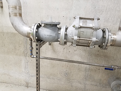 Flame trap and thermal check