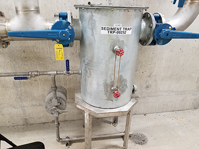 Galvanized sediment trap