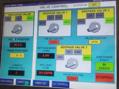 valve control screen